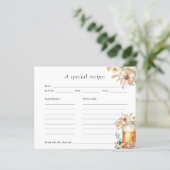 ラブイズブルーイングフローラブライダルシャワーレシピカード (スタンド正面)