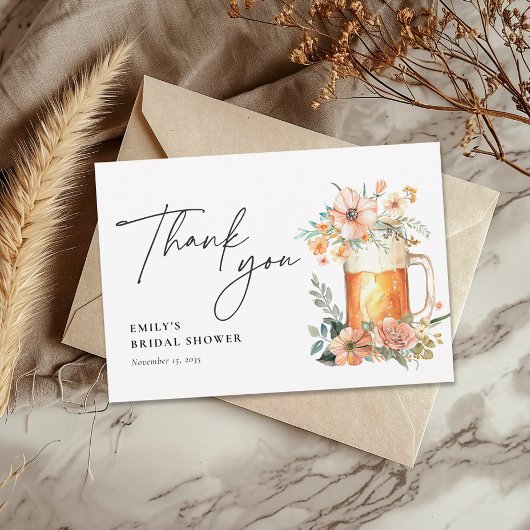 ラブイズブルーイングフローラブライダルシャワー サンキューカード