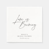 ラブイズブルーイングフローラブライダルシャワー スタンダードカクテルナプキン (正面)