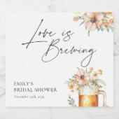 ラブイズブルーイングフローラブライダルシャワー ビールラベル (シングルラベル)