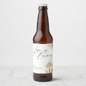 ラブイズブルーイングフローラブライダルシャワー ビールラベル (正面)