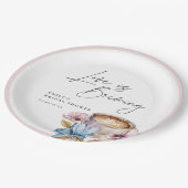 ラブイズブルーイングフローラブライダルシャワー ペーパープレート (アングル)