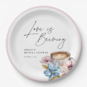 ラブイズブルーイングフローラブライダルシャワー ペーパープレート (正面)
