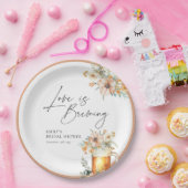 ラブイズブルーイングフローラブライダルシャワー ペーパープレート (パーティー)