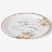 ラブイズブルーイングフローラブライダルシャワー ペーパープレート (アングル)