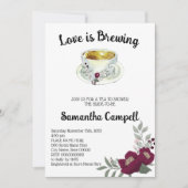 ラブイズブルーイングフローラマルサラティーブライダルシャワー 招待状 (正面)