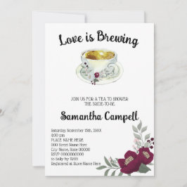 ラブイズブルーイングフローラマルサラティーブライダルシャワー 招待状