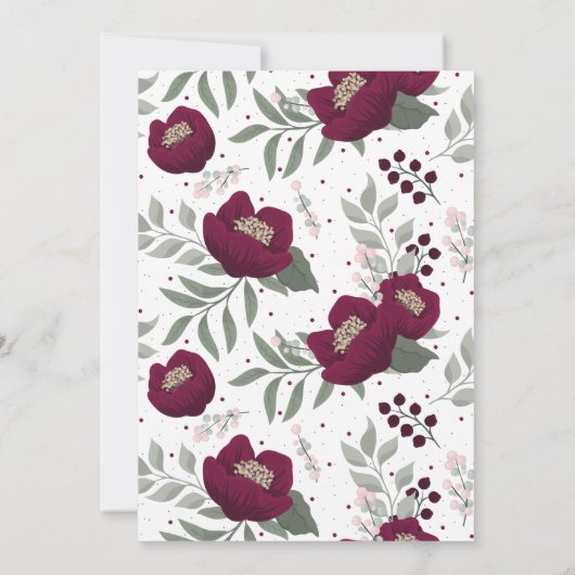 ラブイズブルーイングフローラマルサラティーブライダルシャワー 招待状 (裏面)