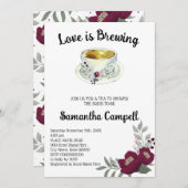 ラブイズブルーイングフローラマルサラティーブライダルシャワー 招待状 (正面/裏面)