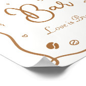 ラブイズブルーイングブライダルシャワーコーヒーバー ポスター (角)