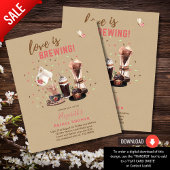 ラブイズブルーイングブライダルシャワーコーヒーマフィンINVITE