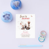 ラブイズブルーイングブライダルシャワーコーヒーマフィンINVITE チラシ (シングル)