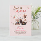 ラブイズブルーイングブライダルシャワーコーヒーマフィンINVITE 招待状 (スタンド正面)