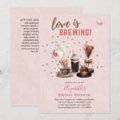 ラブイズブルーイングブライダルシャワーコーヒーマフィンINVITE 招待状 (正面/裏面)