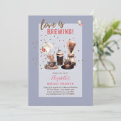 ラブイズブルーイングブライダルシャワーコーヒーマフィンINVITE 招待状 (スタンド正面)