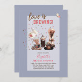 ラブイズブルーイングブライダルシャワーコーヒーマフィンINVITE 招待状 (正面/裏面)