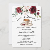 ラブイズブルーイングブライダルシャワーコーヒーマルサラ 招待状 (正面)