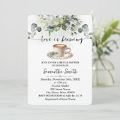 ラブイズブルーイングブライダルシャワーコーヒーユーカリ 招待状 (スタンド正面)