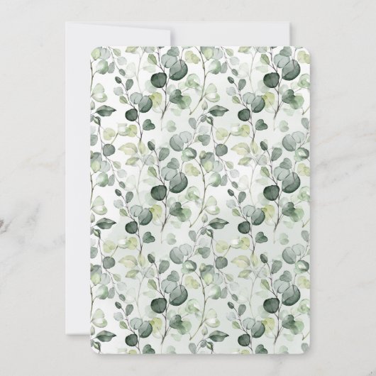 ラブイズブルーイングブライダルシャワーコーヒーユーカリ 招待状 (裏面)