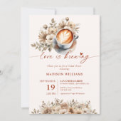 ラブイズブルーイングブライダルシャワーコーヒー&フローラ 招待状 (正面)