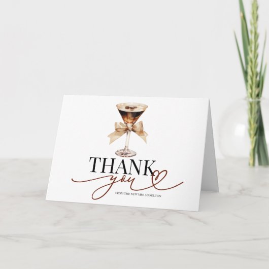 ラブイズブルーイングブライダルシャワーサンキューカード カード (正面)