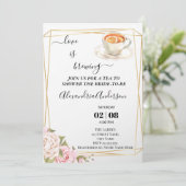 ラブイズブルーイングブライダルシャワーフローラバラ 招待状 (スタンド正面)