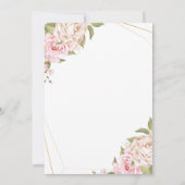 ラブイズブルーイングブライダルシャワーフローラバラ 招待状 (裏面)