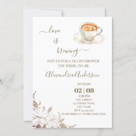 ラブイズブルーイングブライダルシャワーフローラ招待状 招待状