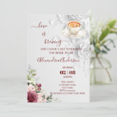ラブイズブルーイングブライダルシャワーフローラ招待状 招待状 (スタンド正面)
