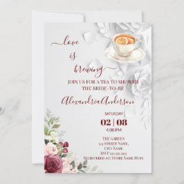 ラブイズブルーイングブライダルシャワーフローラ招待状 招待状