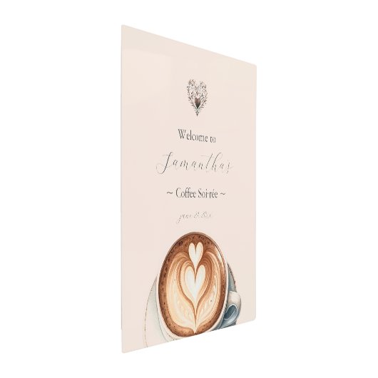 ラブイズブルーイングブライダルシャワーラグジュアリーウェルカムサイン メタルプリント (3/4)