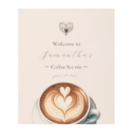 ラブイズブルーイングブライダルシャワーラグジュアリーウェルカムサイン メタルプリント