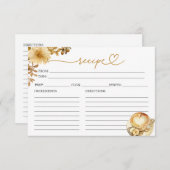 ラブイズブルーイングブライダルシャワーレシピカード (正面/裏面)