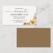 ラブイズブルーイングブライダルシャワーレシピリクエスト エンクロージャーカード (正面/裏面)