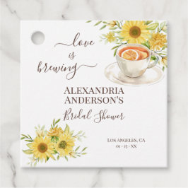 ラブイズブルーイングブライダルシャワー緑ひまわり フェイバータグ