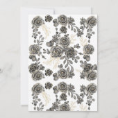 ラブイズブルーイングブラック&金ゴールドバラティーブライダルシャワー 招待状 (裏面)