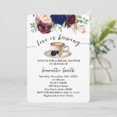 ラブイズブルーイングブルーブライダルシャワーコーヒーパーティー 招待状 (スタンド正面)