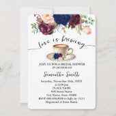 ラブイズブルーイングブルーブライダルシャワーコーヒーパーティー 招待状 (正面)