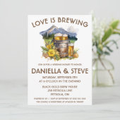 ラブイズブルーイングマウンテンビールをテーマにしたブライダルシャワー 招待状 (スタンド正面)