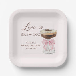 ラブイズブルーイングマルティーニブライダルシャワー紙プレート ペーパープレート