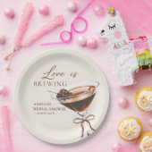 ラブイズブルーイングマルティーニブライダルシャワー紙プレート ペーパープレート (パーティー)