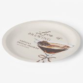 ラブイズブルーイングマルティーニブライダルシャワー紙プレート ペーパープレート (アングル)