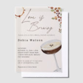 ラブイズブルーイングモダンブライダルシャワー ベラム紙招待状 (オフセット)