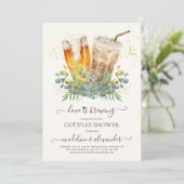 ラブイズブルーイングユーカリプトゥスカップルブライダルシャワー 招待状 (スタンド正面)