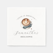 ラブイズブルーイングラテブライダルシャワー スタンダードカクテルナプキン (正面)