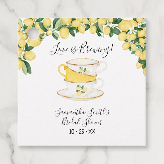 ラブイズブルーイングレモン茶ブライダルシャワー フェイバータグ (正面)