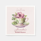 ラブイズブルーイング茶パーティーブライダルシャワー スタンダードカクテルナプキン (正面)