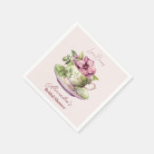 ラブイズブルーイング茶パーティーブライダルシャワー スタンダードカクテルナプキン (角)