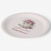 ラブイズブルーイング茶パーティーブライダルシャワー ペーパープレート (アングル)