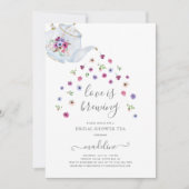 ラブイズブルーイング茶パーティーブライダルシャワー 招待状 (正面)